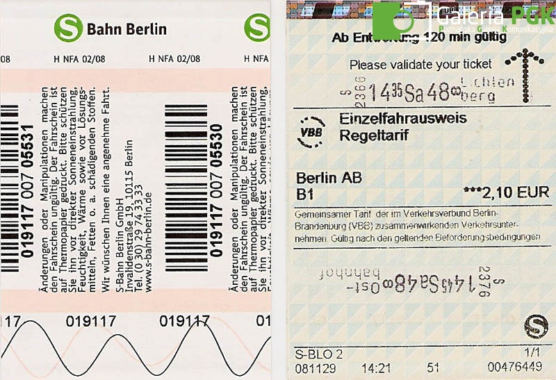 Bilet S-Bahn - Berlin