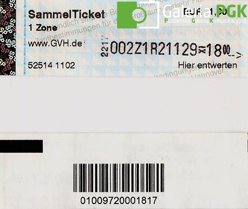 Bilet jednorazowy - Hannover