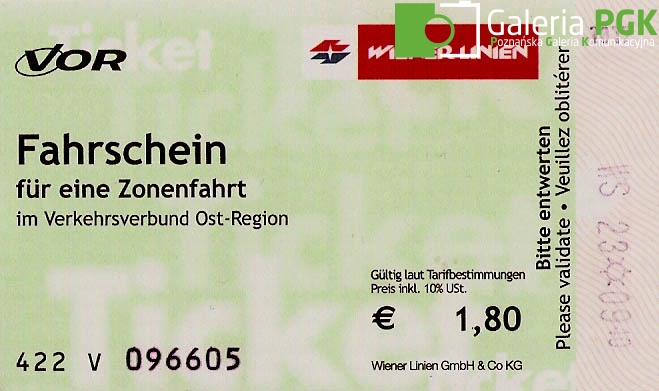 Wiedeń - bilet jednorazowy