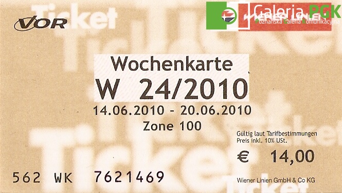 Wiedeń - bilet tygodniowy