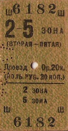Bilet kartonowy - Rosja