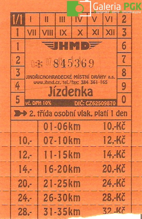 Bilet JHMD