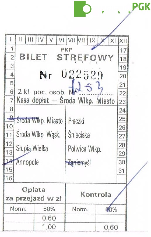 Bilet z 1997 roku
