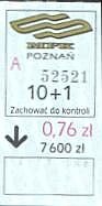 MPK Poznań, bilet jednorazowy