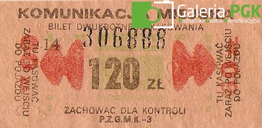 Bilet MPK Poznań za 120 zł