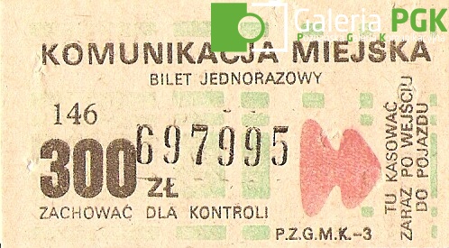 Bilet MPK Poznań za 300 zł