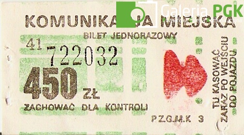 Bilet za 450 zł z poza MPK Poznań
