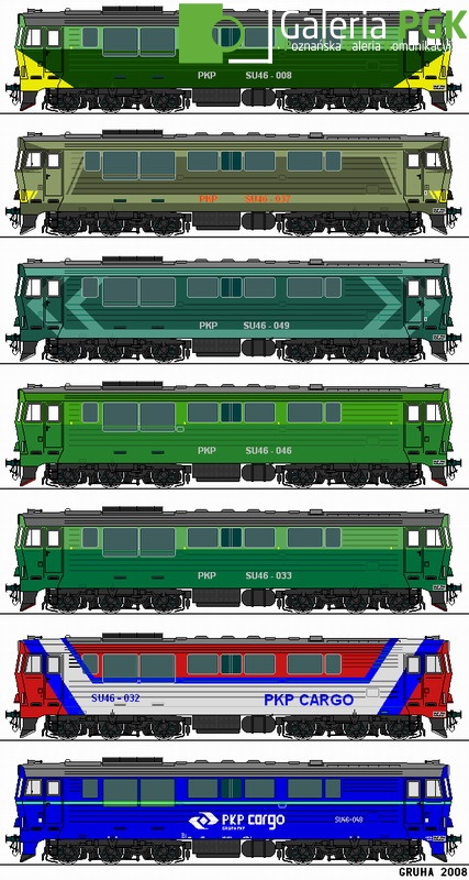Schematy malowania lokomotyw SU46